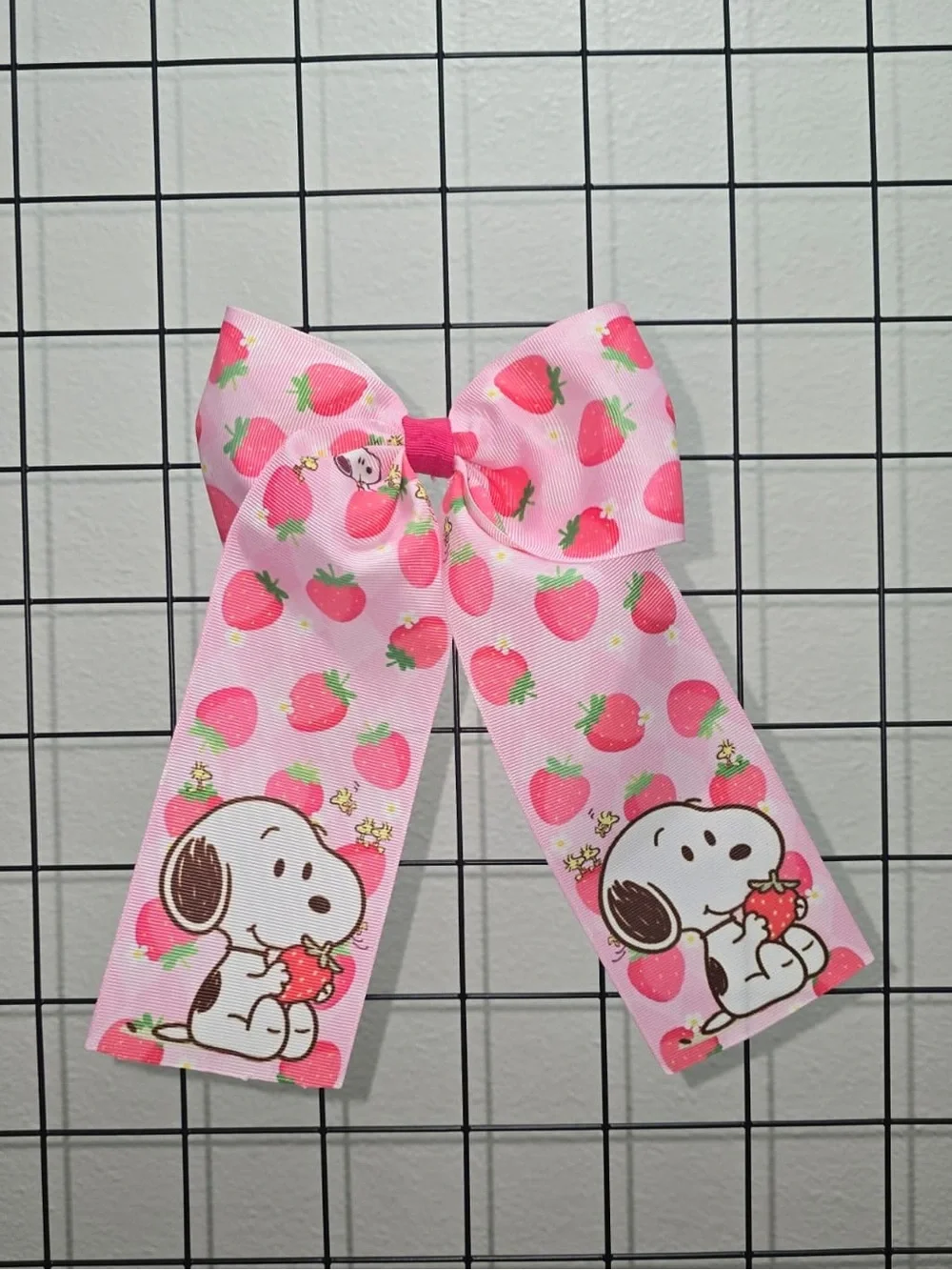 Snoopy with Strawberries Coquette Bow